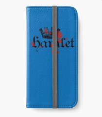 Hamlet iPhone Wallet: Re on Blue