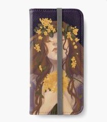 Hamlet iPhone Wallet: Ophelia flowers