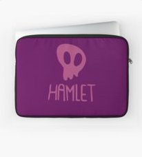 Hamlet Apple Laptop Sleeve: Purple Skull
