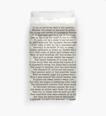 Hamlet Duvet Cover: To be - or not to be (white)