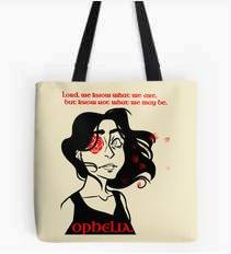 Hamlet Tote Bag: Ophelia quotation